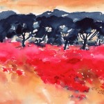 landschaft rot ocker
